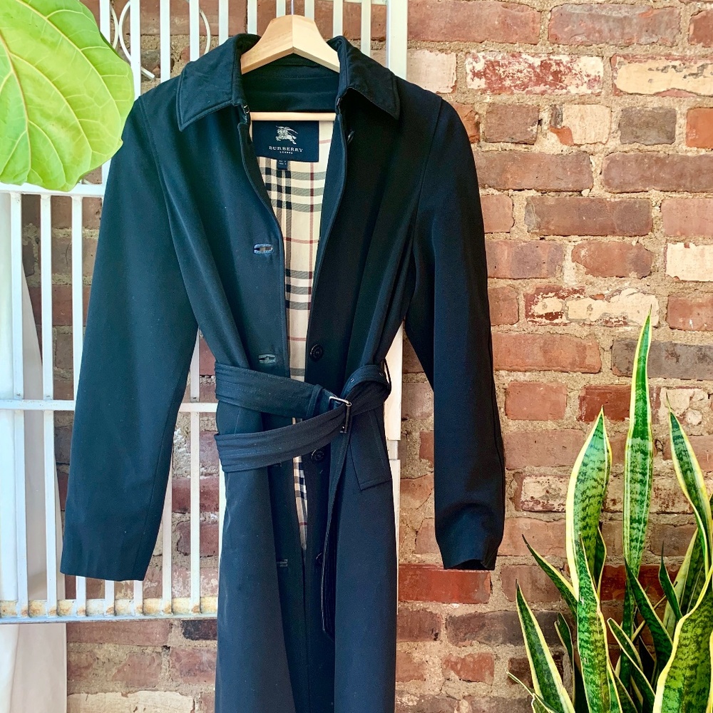 Burberry London black trench coat